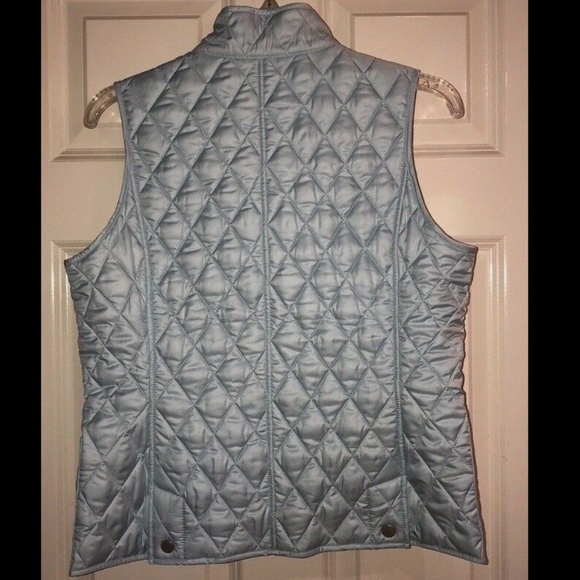 Gorgeous VTG Womens ICE BLUE Medium LL Bean Quilted Lined Barn Vest Perfect! - Picture 4 of 8